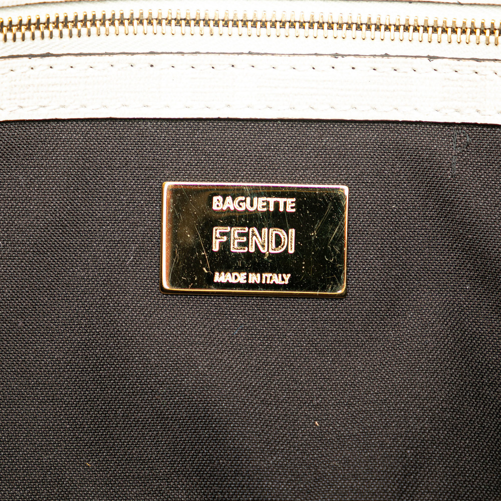 Pre-Loved Fendi Zucca Graphic Print Coated Canvas Bikini Girls Baguette Satchel - Picture 5 of 8